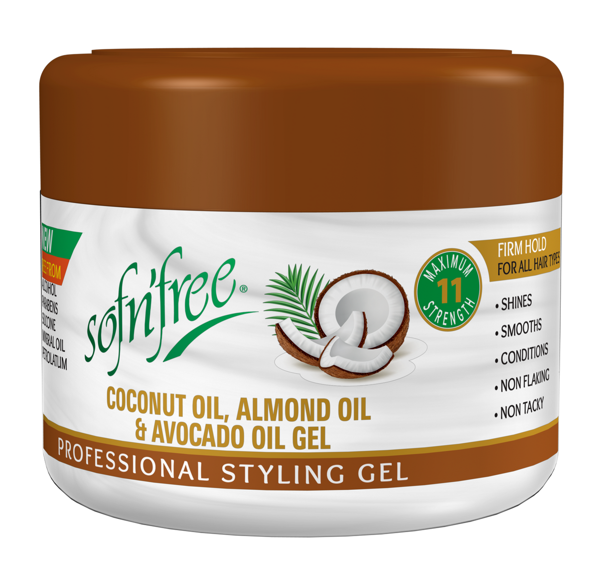 SOFN'FREE  Gel à l'huile de noix de coco, l'huile d'amande et l'huile d'avocat 250ml
