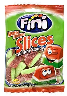 BONBON FINI - TRANCHE PASTEQUE ACIDE HALAL -100G
