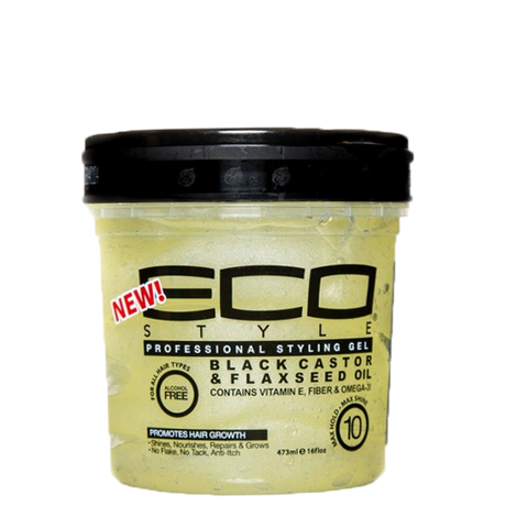 Gel Coiffant Ricin & graines de Lin - Black Castor Oil and Flaxseed Oil Gel - Eco Styler