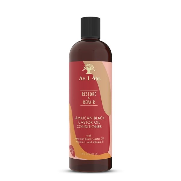 AS I AM-Après-shampooing réparateur RICIN NOIR DE JAMAIQUE 355ml