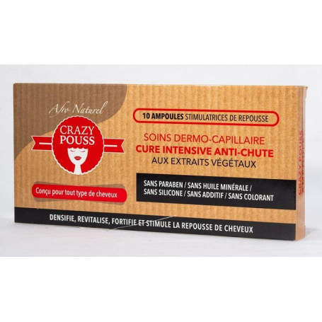 CRAZY POUSS-Cure intensive ANTI CHUTE x 10 ampoules
