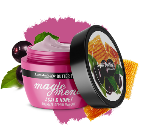 Aunt Jackie's Butter Fusions MAGIC MEND – Acai & Honey Thermal Repair Masque 227g