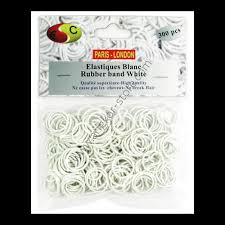 ELASTIQUE CHEVEUX BLANC X300