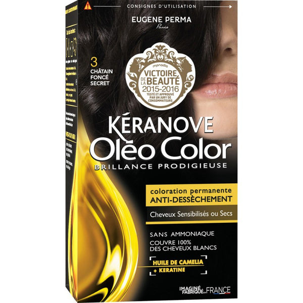 KERANOVE- Oléo Color-3 - Châtain foncé secret - 60ml