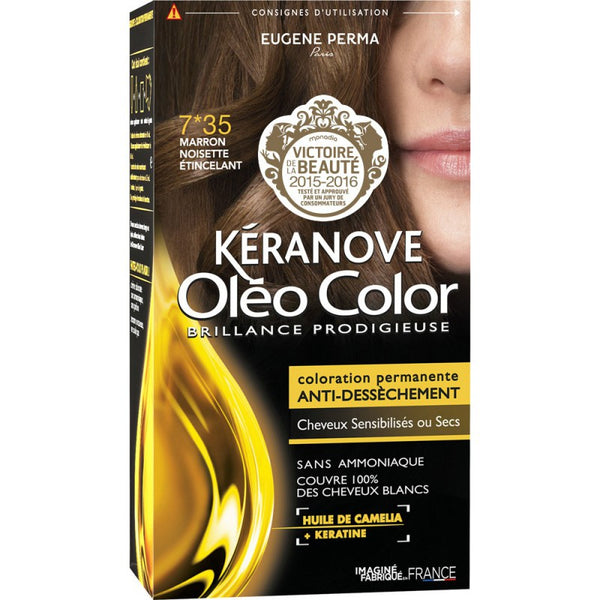 KERANOVE-Oléo Color-7*35 - Marron noisette étincelant - 60ml