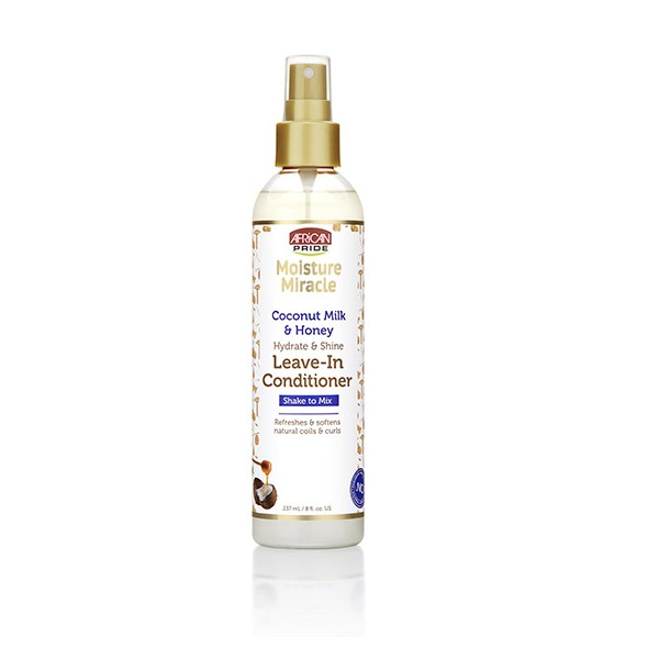 African Pride Moisture Miracle- Après-shampoing sans rinçage Lait de coco & Miel-237ml