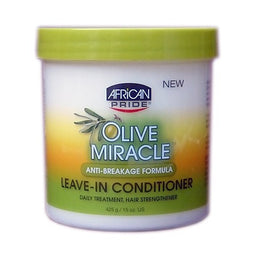 AFRICAN PRIDE-Olive Miracle Soin sans rinçage Formule anti-casse - 425G