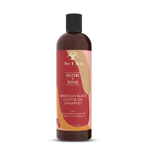AS I AM -Shampooing réparateur RICIN NOIR DE JAMAIQUE 355ml