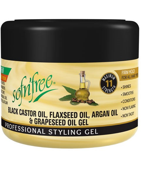 SOFN'FREE  Gel à l'huile de ricin noire, huile de lin, huile d'argan et huile de pépins de raisin 250 ml