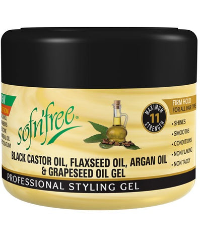 SOFN'FREE  Gel à l'huile de ricin noire, huile de lin, huile d'argan et huile de pépins de raisin 250 ml