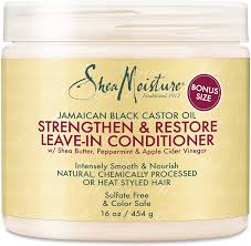 SHEA MOISTURE- JBC OIL -Après-shampooing sans rincage RICIN 454g