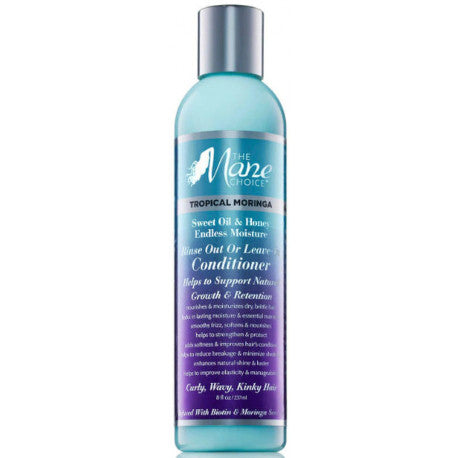 THE MANE CHOICE-TROPICAL MORINGA SWEET OIL & HONEY -APRES SHAMPOING HYDRATANT SANS RINCAGE-237ML